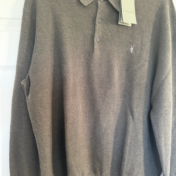 All Saints Taupe Knit Cardigan - Picture 2 of 7